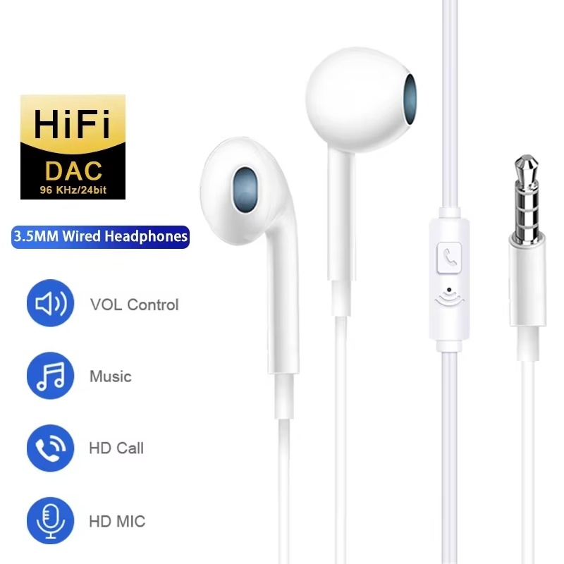 Audiophile Headphone Wired - سماعات أذن عالمية بمقبس 3.5 ملم،