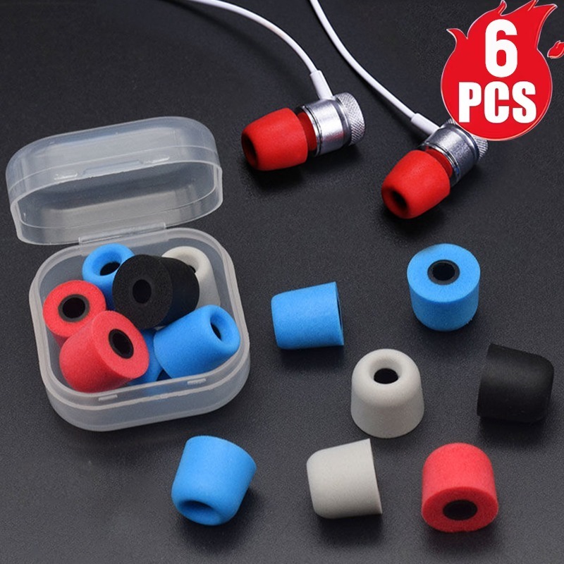 1-6 زوج لينة رغوة الذاكرة سماع - مراجعة Earphone Foam Tip وسعره