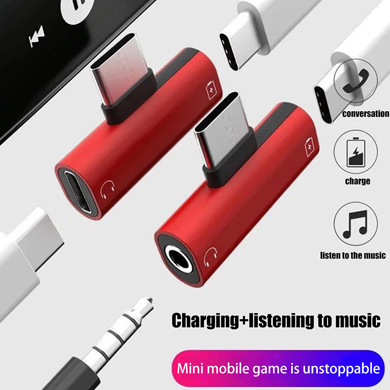 محول معدني من نوع USB-C إلى مق - مراجعة Earphone Splitter Jack وسعره